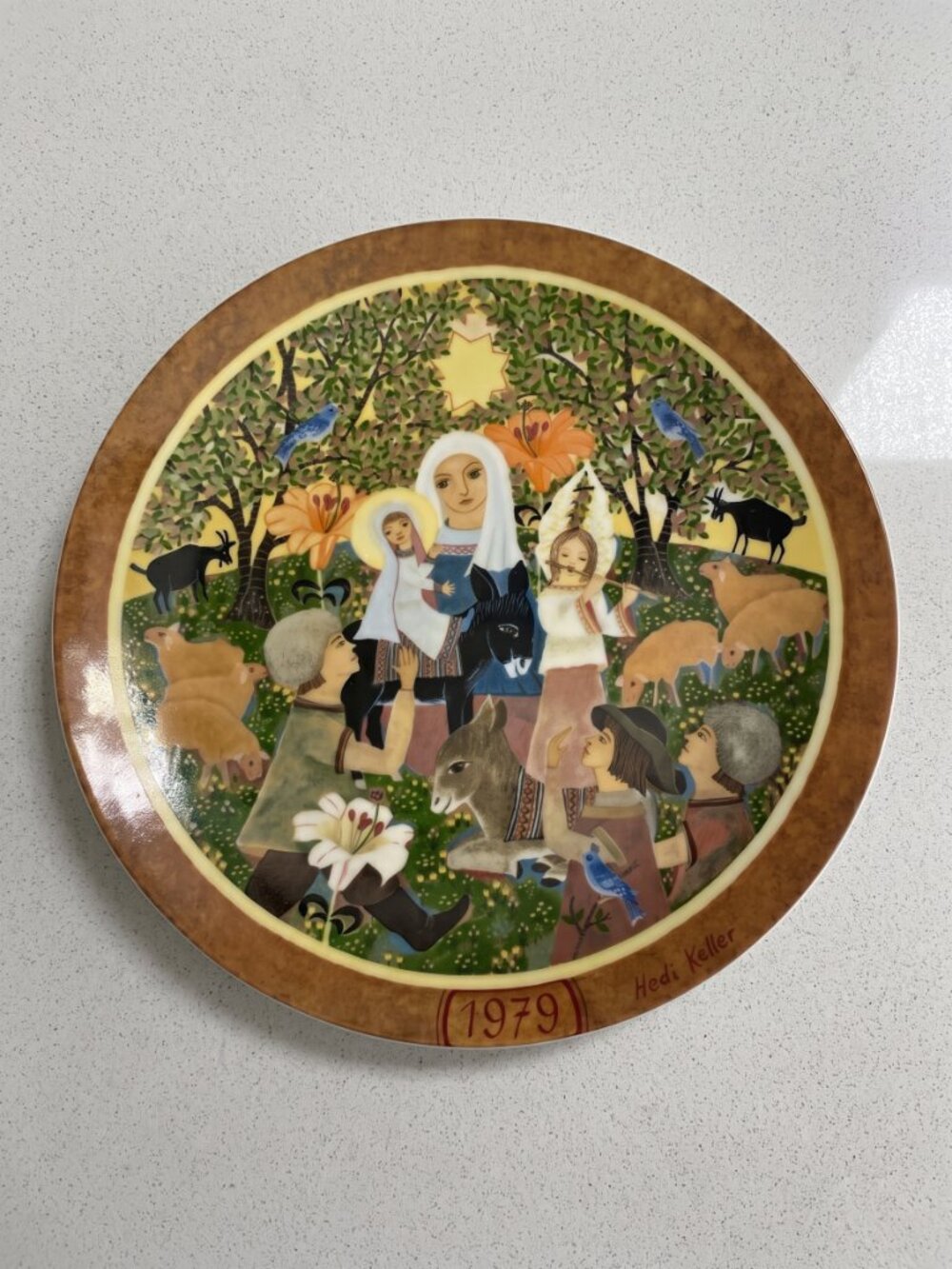 Vintage 1979 Hedi Keller Die Anbetung Königszelt Bavaria Plate 8.5”